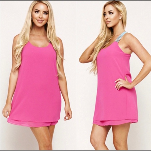 🎀 HOST PICK!! NEW Barbie Pink and Turquoise Dress with Caged Back - Picture 2 of 3